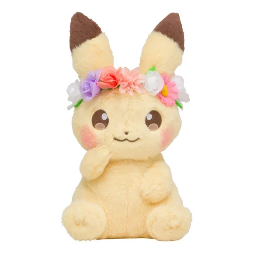 18 см Eevee Пикачу плюшевая игрушка милая Аниме Кукла каваи венок животное чучело подарок для девушки хобби игрушки для детей
