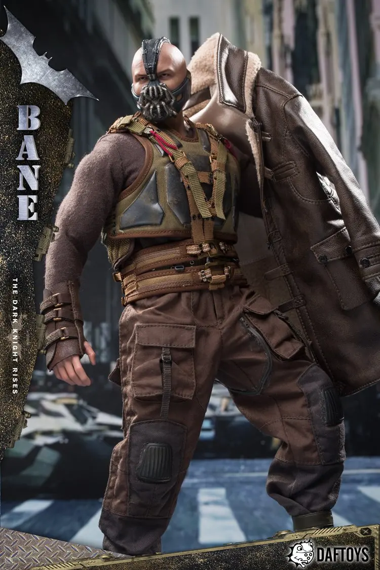 DAFTOYS 1/6 Bane Costume Set Head Carving Shirt Boots Pants Model Batman Se...