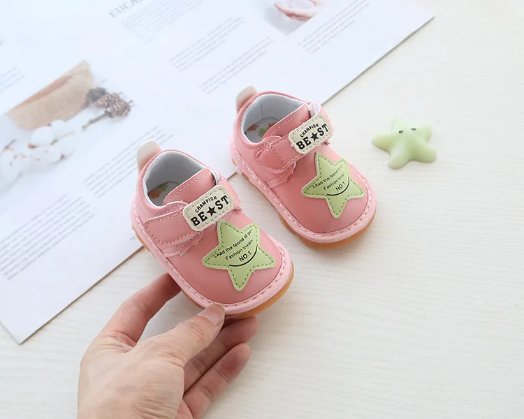 2019 г. Осенняя повседневная обувь для новорожденных девочек и мальчиков обувь со звездами Нескользящая Удобная уличная детская обувь для