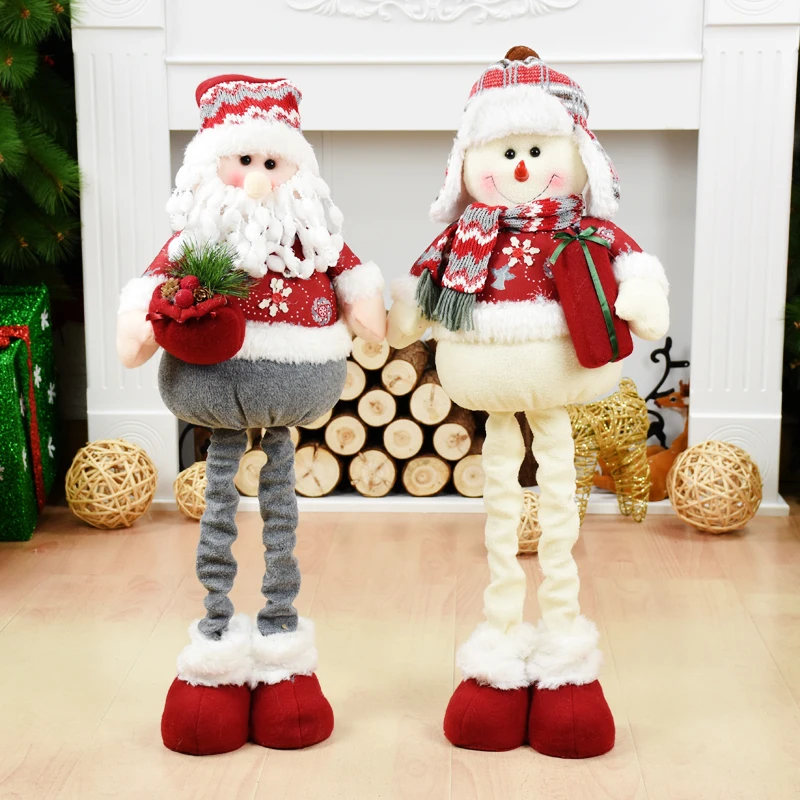 

Retractable Santa Claus Snowman Doll Christmas Gift New Year Christmas Decoration for Tree Home Decoration Accessories Kerst