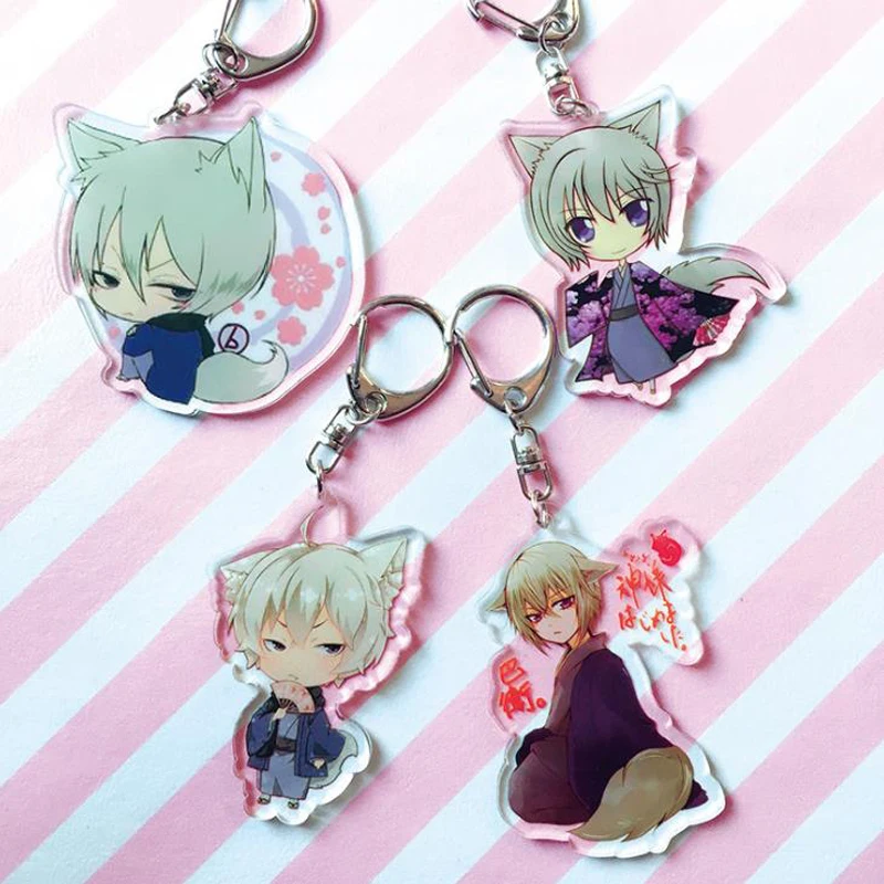 1 Pcs Cartoon Kamisama Love Kiss Keyring Tomoe Car Pendant Keychains Holder Best Friend Birthday Christmas Gift Figure Toys | Игрушки и