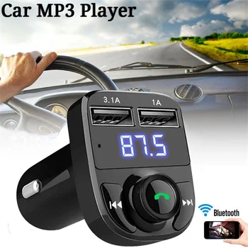 

Newest Bluetooth Car Kit Wireless FM Transmitter Handsfree Aux Modulator Car Audio MP3 Player 3.1A Support TF card/U Disk UM