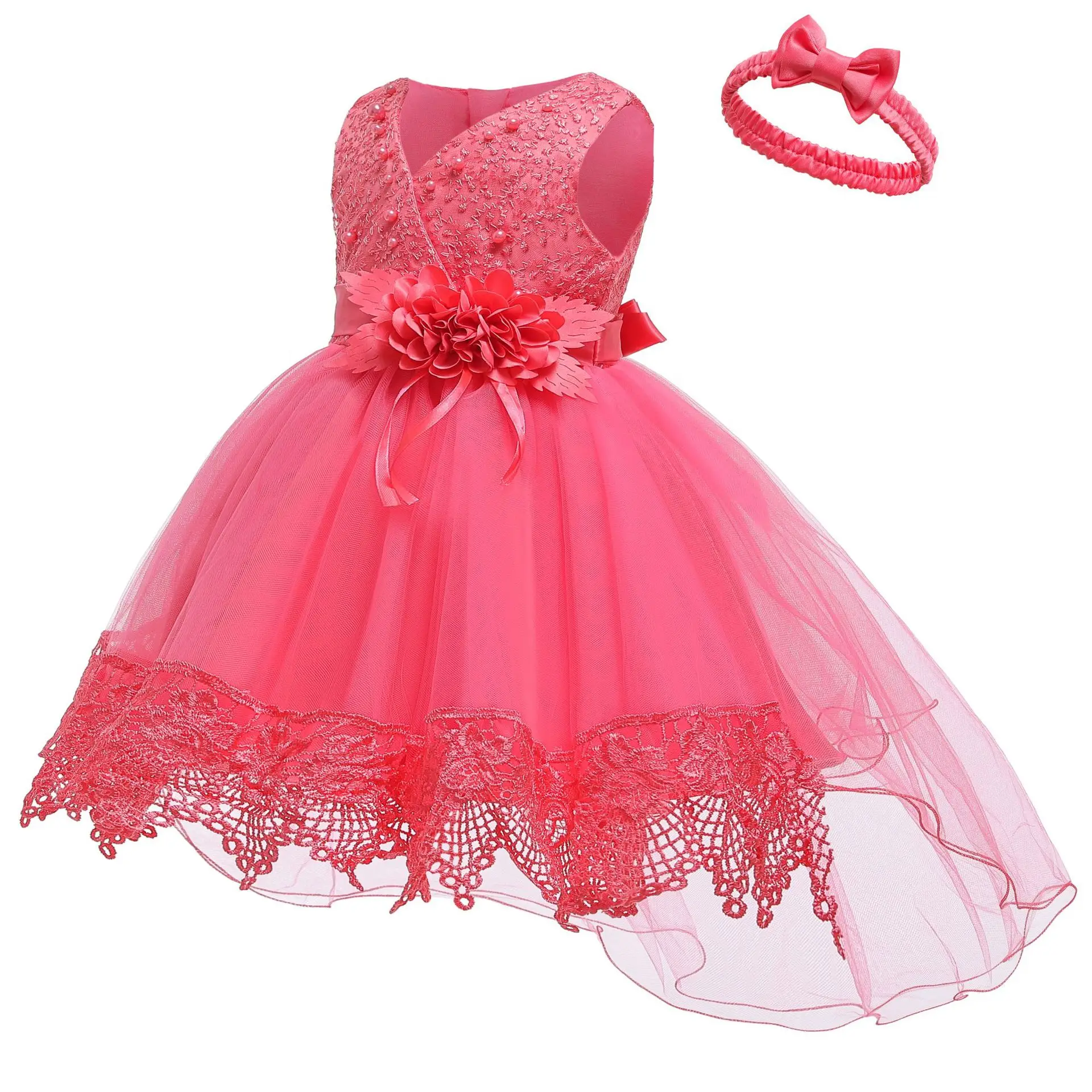 Vestido/ г. Летнее платье для маленьких девочек платья на день рождения для девочек от 0 до 3 лет праздничное платье принцессы с цветочным рисунком Одежда для девочек - Цвет: As picture