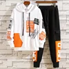 Fashion Men's Set Korean Style Autumn Winter Elastic Waist Trousers+Long sleeve Pullover Sweatshirt Set Casual Men Clothing Set ► Photo 1/6