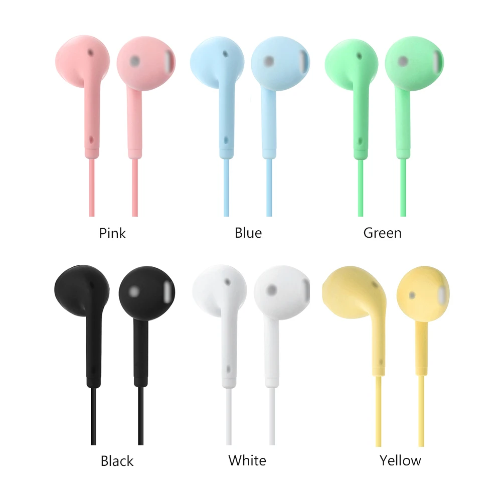 Wired Earphones Bass Stereo Headphones Wire Control In Ear Earbuds Gaming Headset With Mic For Iphone Samsung LG Xiaomi And Pc