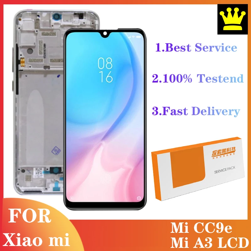 ЖК экран 6 088 дюйма для Xiaomi Mi A3 сенсорный с дигитайзером в сборе CC9e запчасти ремонта экрана|Экраны мобильных