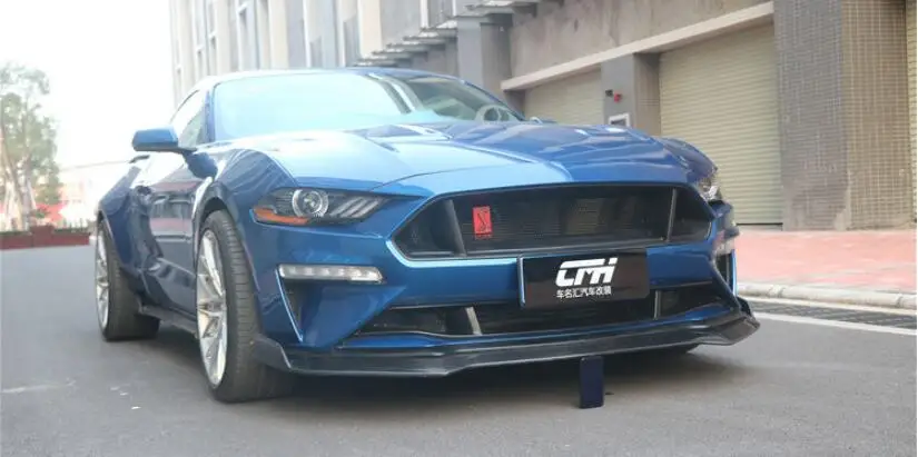 Mustang GT углеродное волокно автомобильный передний бампер гоночные решетки решетка Вокруг Накладка для Ford Mustang