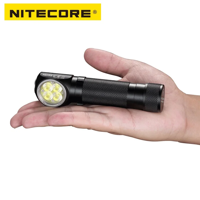  Faro NITECORE HC35 4 * CREE XP-G3 S3 LED 2700 lúmenes carga Micro-USB con batería NL2140HP para ext