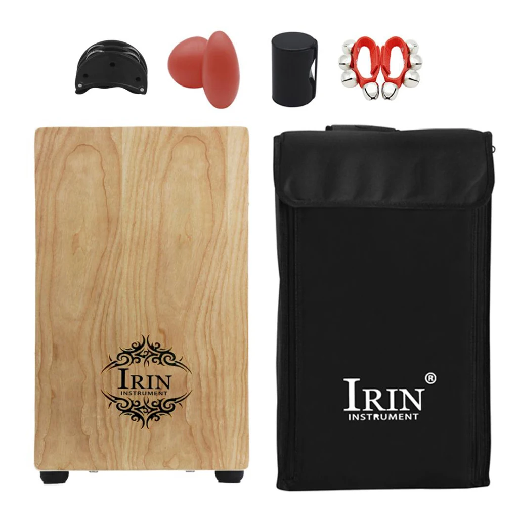 

Wooden Portable Travel Cajon Box Drum Hand Percussion Instrument