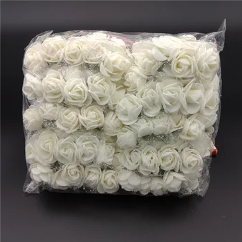 

NEW 144 Pcs/ Pack Mini Foam Artificial Rose Flower Bouquet Wedding Decor Craft Supplies