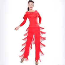 Новинка, латинский современный танец, костюмы для женщин/девушек, Сексуальная бахрома, длинные штаны, бальные/Танго/Румба/латинские платья, одежда для танцоров