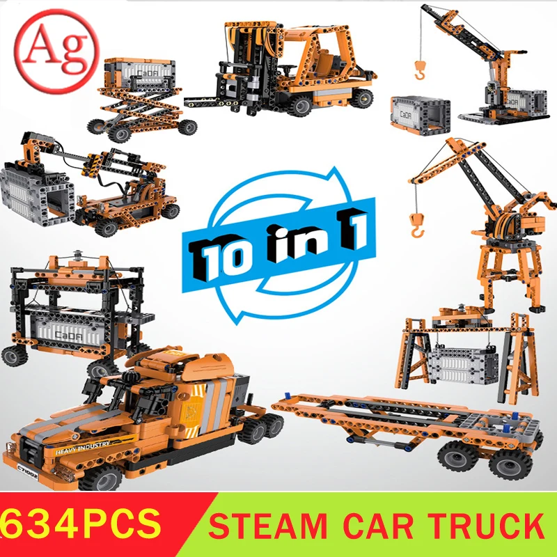 CaDa Смарт Technic 10 в 1 Порты и разъёмы инженерных грузовик городской автомобиль