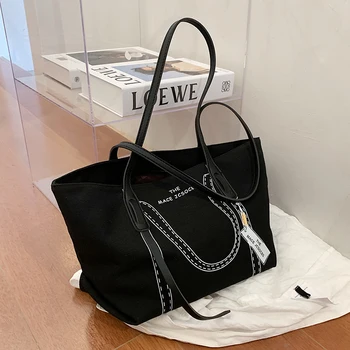 

NEW French Design Fashion Female Canvas Bucket Bag Tote Bag Handbag & Elegant Shoulder Bag Width 42cm Height 25cm Thickness 15cm