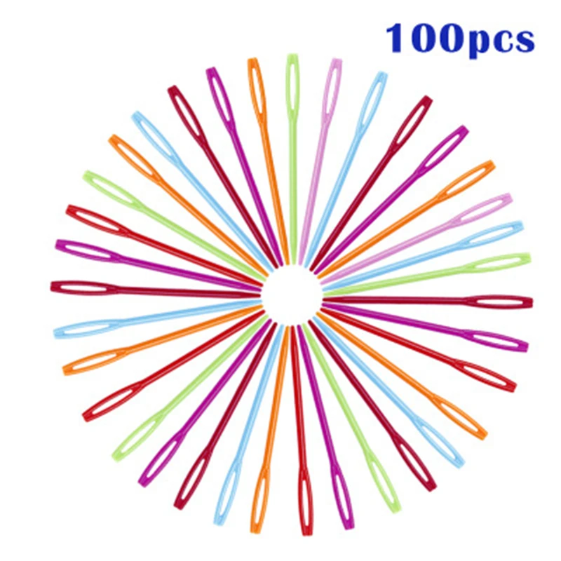 MIUSIE 100 шт./компл. 7 см Длинные многоцветные пластиковые швейные и вязальные спицы