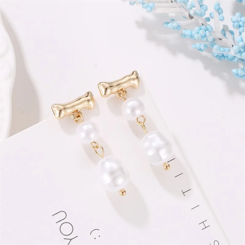 

Hot Style Korean Version High Quality Creative Retro Fringe Temperament Water Drop Pearl Earrings Valentine's Day Gift Crystal