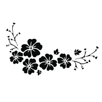 

DAWASARU Waterproof Sticker Engraving Flower Pattern Car Sticker Delicate Decal Car Window Wall Bumper Decal Custom 15*7 CM