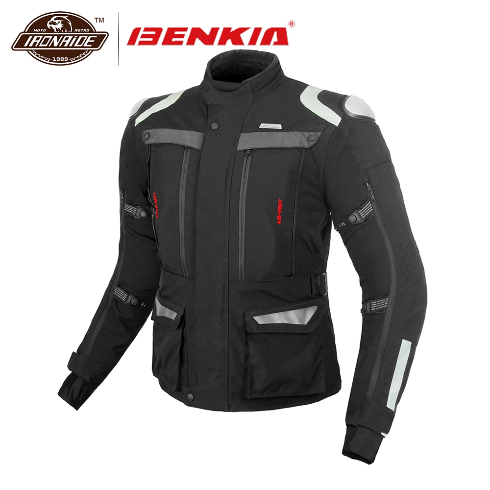 

BENKIA Motorcycle Jacket Men Motocross Jacket Electric Motorcycle Protection Waterproof Body Armor Riding Racing Jacket M-5XL