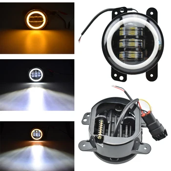 

Pair LED Fog Light Kit 30W 4 inch For 97~17 J eep W rangler JK TJ CJ Rubicon Sahara 4 inch Amber Yellow Led Fog Light For D odge