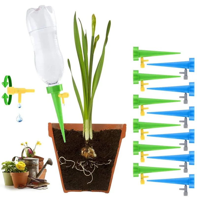 

3/6PCS Auto Drip Irrigation System Automatic Watering Spike for Plants Flower Indoor Household Water Bottle Drip Irrigation