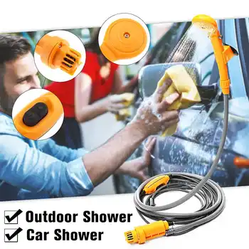 

Portable Car Washer 12V Camping Shower DC Car Shower High Pressure Power Washer Electric Pump For Outdoor Camping Travel Pet
