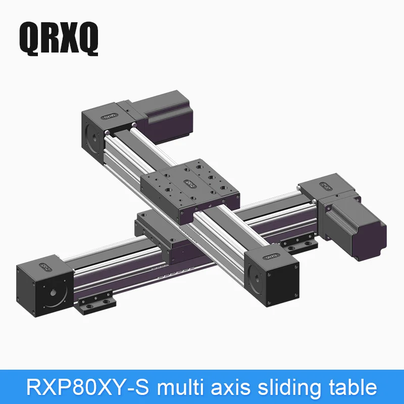 Free Shipping Heavy duty synchronous belt linear module slideway with motor XY two axis for laser cutting