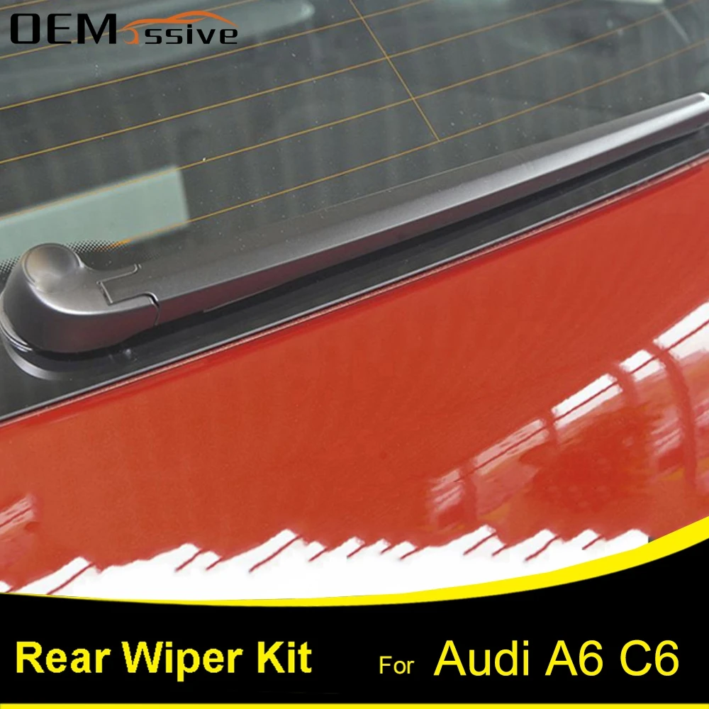 

14" Rear Window Windshield Windscreen Wiper Blade Arm Set For Audi A6 S6 RS6 4F C6 2004 2005 2006 2007 2008 2009 2010 2011