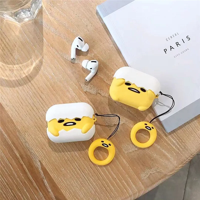 Новый 3D чехол для наушников с мультяшным яйцом Airpods pro 3 милый силиконовый