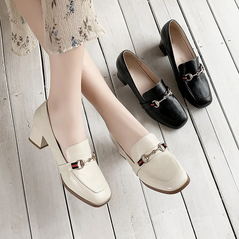 MALEMONKEY/Роскошные брендовые дизайнерские туфли; Новинка года; модные женские туфли-лодочки на Высоком толстом каблуке; сезон весна-осень; zapatos Tacon Mujer