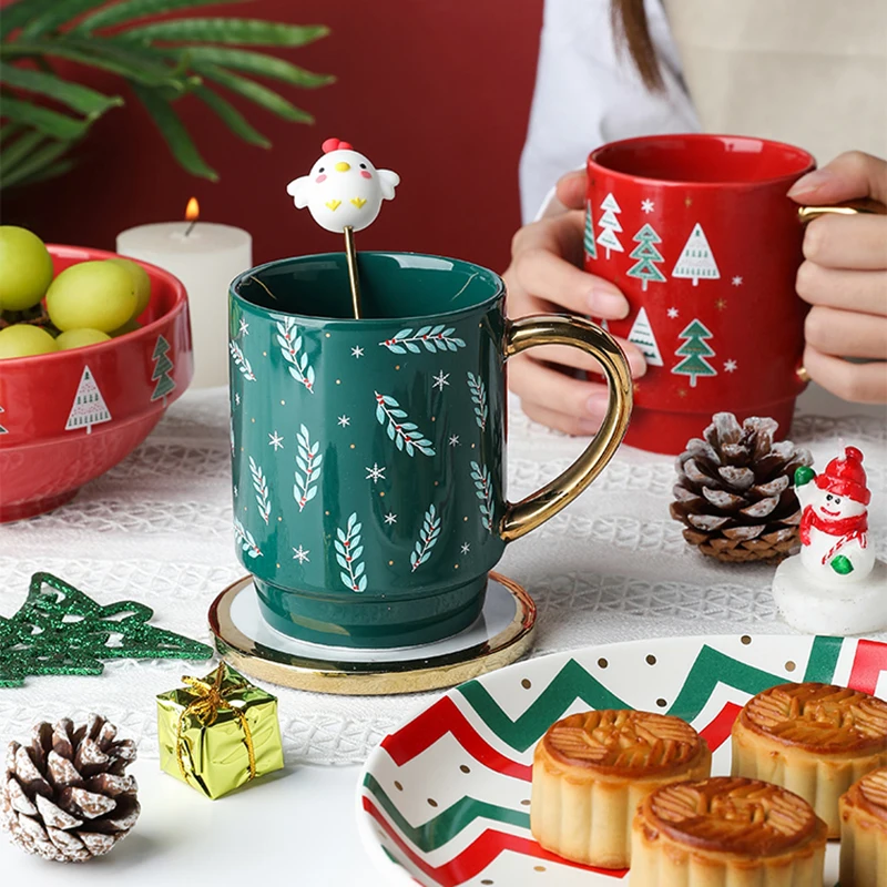 五粮液 500ml×2 カップ、置物セット Ceramic Christmas Tableware Home Food Container Dinner Plate