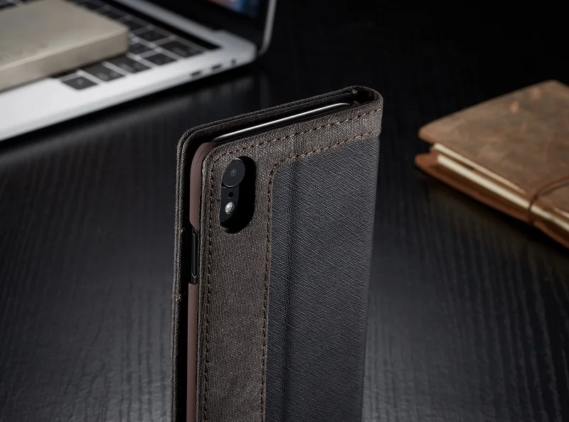 Винтажный джинсовый холщовый чехол для iPhone XR XS Max X, футляр для телефона с магнитом, чехол-бумажник для iPhone 6 6S 7 8 Plus 5 5S SE