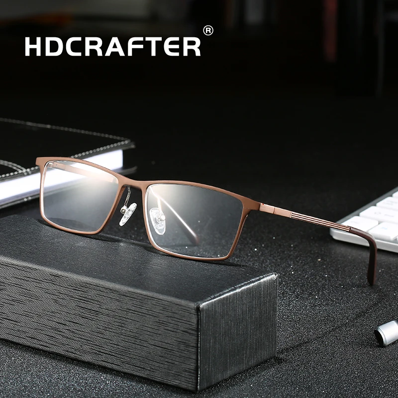 HDCRAFTER алюминиевый магний мужские Оптические очки полная Рамка обод прозрачные линзы Oculos De Grau очки для мужчин