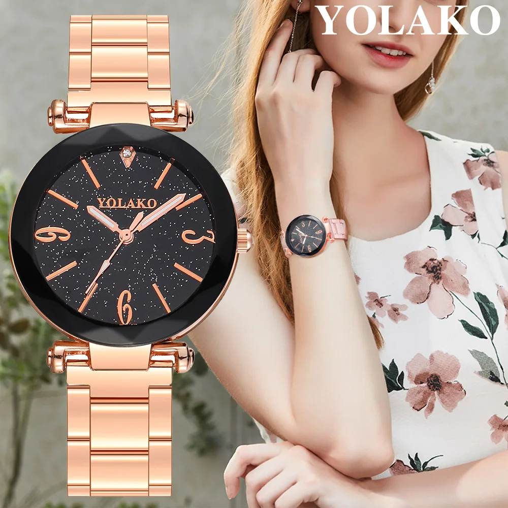 

YOLAKO Starry Sky Watch Women Watches Fashion Casual Quartz Ladies Watch For Women Reloj Mujer Woman Watch zegarek damski reloj