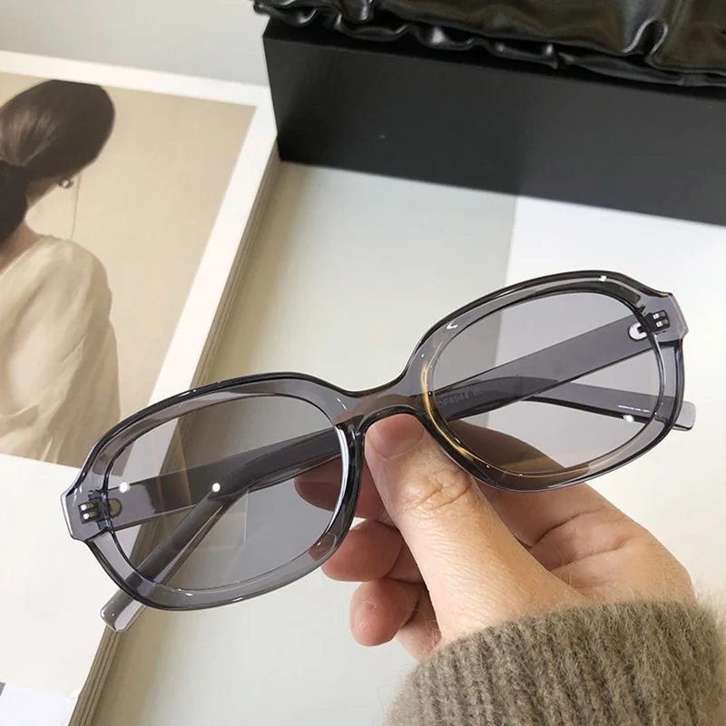 

Brand Designe 2021 New Candy Grey Sunglasses Women Men Fashion Oval Sunglasses Vintage Retro For Female Male Small Shades UV400
