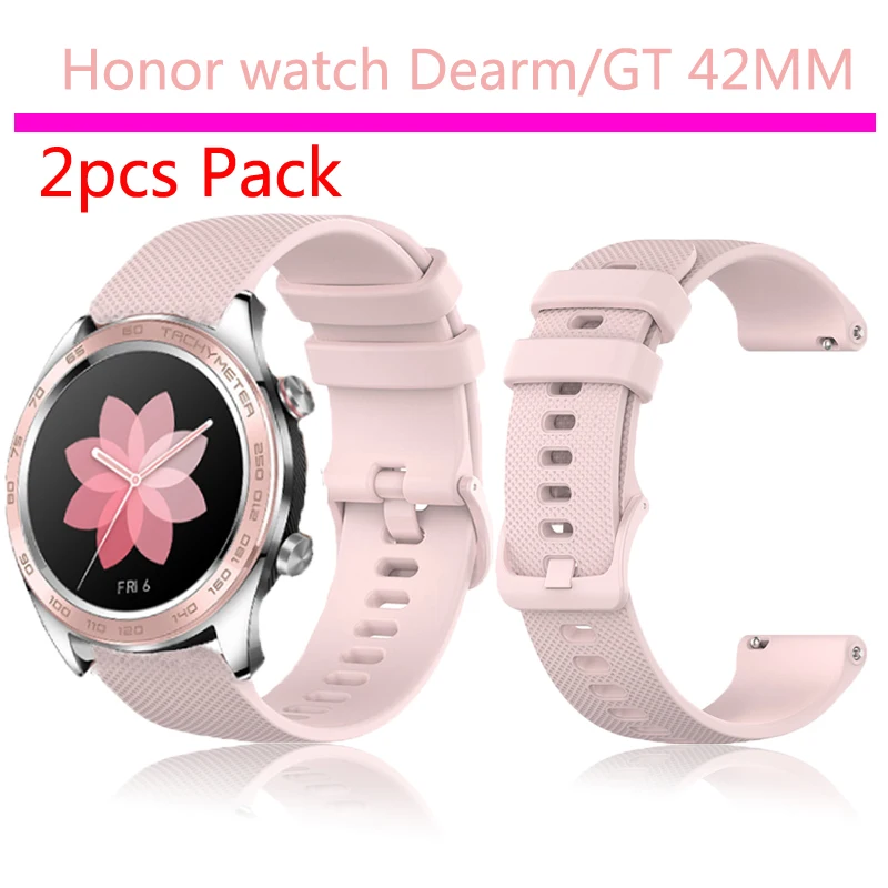 Ремешок силиконовый для смарт часов huawei watch gt 2 42 мм 46 браслет honor magic gt2e GT2 pro