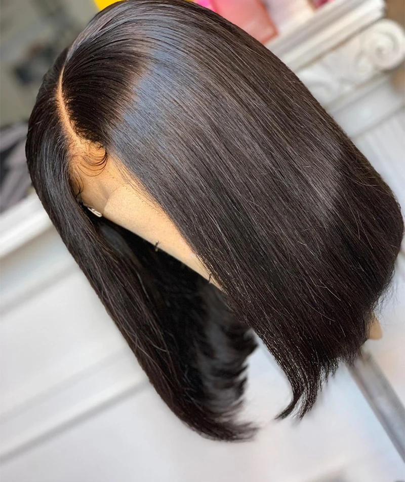 [Rosabeauty] OneCut волосы 10-16 Короткий Боб Remy парик 250 плотность бразильские прямые парики на кружеве человеческие волосы парики