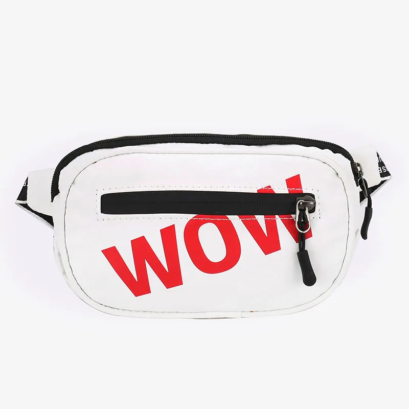 White Waist bag Новая детская поясная сумка для мальчика, нагрудная сумка, трендовые поясные сумки, вместительные забавные сумки с почками, унисекс, банановые сумки, Подростковая сумка через плечо - Цвет: White Waist bag