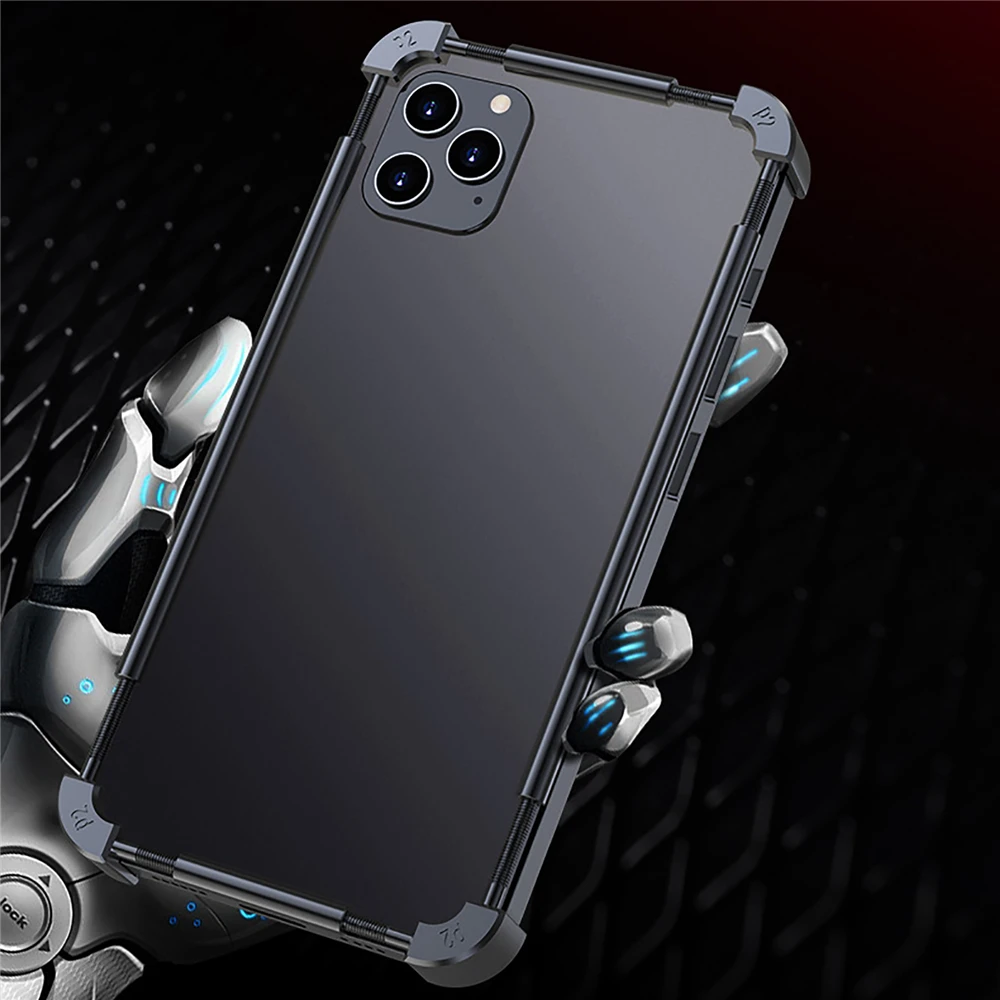 Metal Frame Phone Protective Case Cover Drop-Resistant Phone Case for iPhone 12 Pro Max Series Mobile Phone Accessories