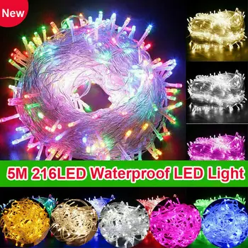 

216 LED Christmas Fairy String Lights Wedding Party Outdoor Xmas Decor Lamp