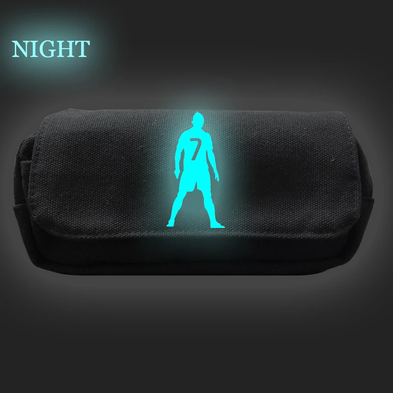 

Cristiano Ronaldo CR7 Luminous Pencil Case Kids Boys Pen Holder Beautiful Girls Student Back to School Gift Stationery Storage