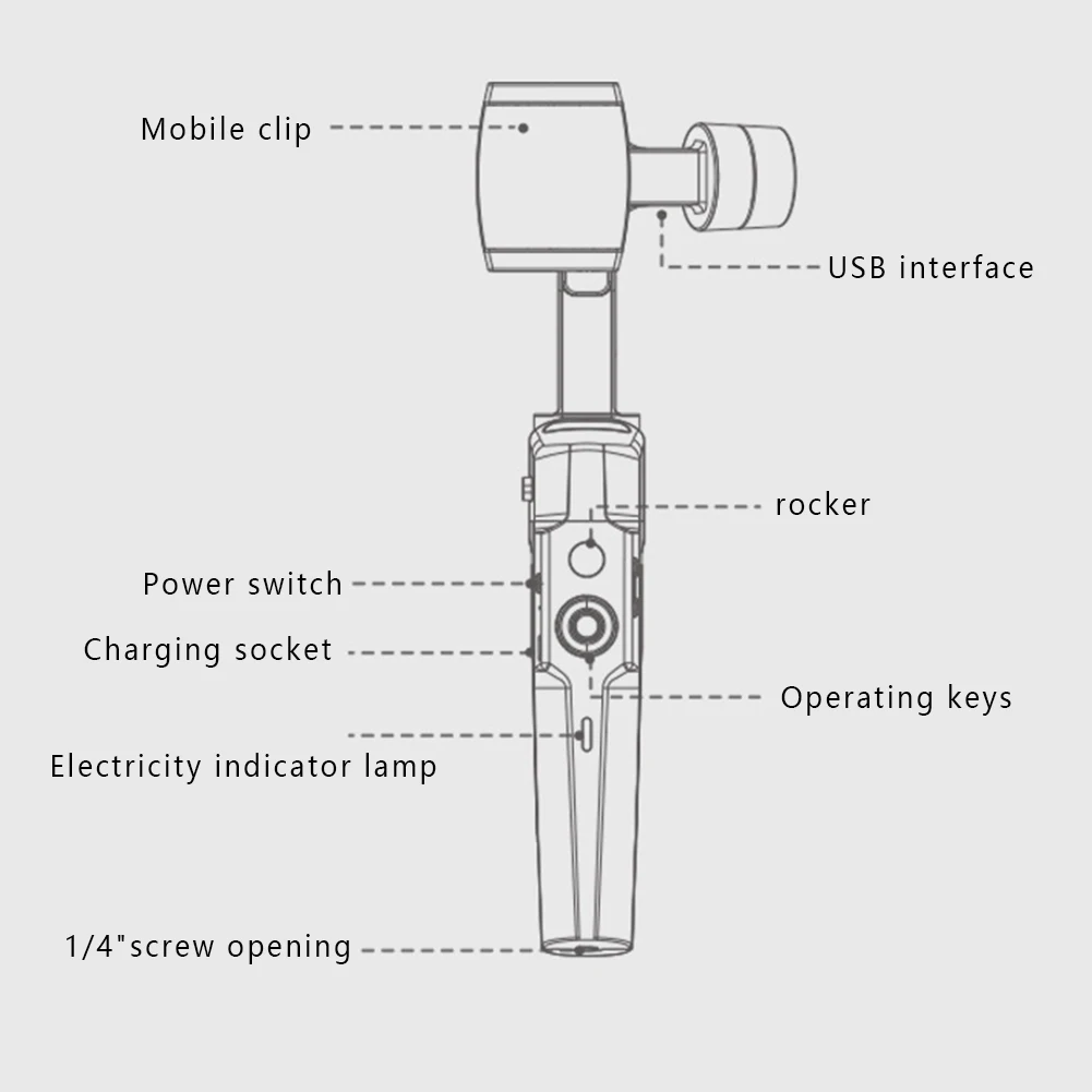 

Mini-S Gimbal Stabilizer Rechargeable Ergonomic Handheld Time-Lapse Holder Rotatable Smartphone Mounting Pocket Size Shockproof