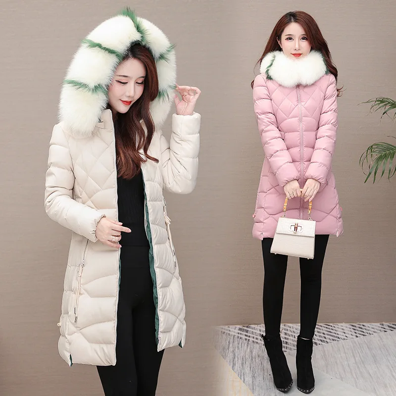 

2019 New Style Korean-style Waist Hugging Cotton-padded Clothes Women's Winter Thick Slim Fit Slimming Coat Cotton Coat Women's