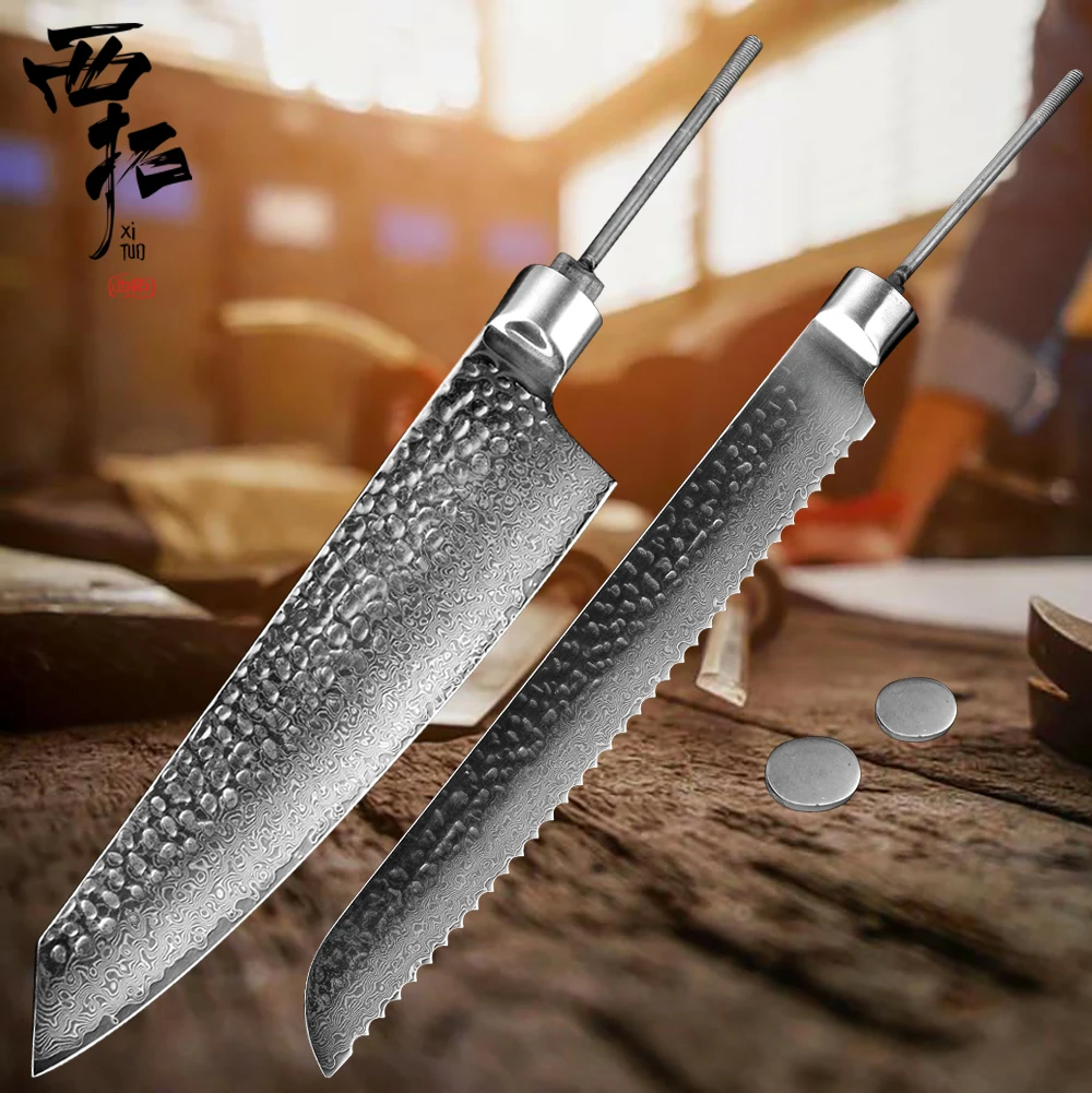 XITUO хлеб шеф повар santoku универсальный нож пустая Япония 67 слой Дамасская сталь