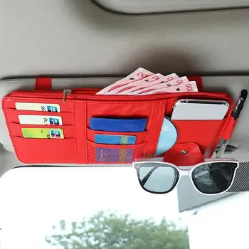 

Car Sun Visor Bill Pen Business Card Holder CD DVD Box Accessories Clip Organizer Storage Tidying Sunglasses Car Stowing L5T1