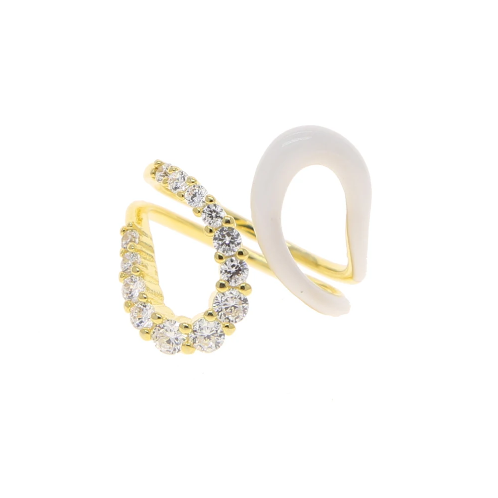 

6Colors super fashoin Style neon Enamel Ring Paved With Shiny Cubic Zircon Stone Fashion Wedding Engage Ring For Women adjust