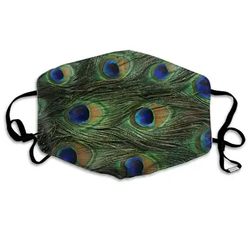 

Peacock Unisex Mask Indoor Outdoor Cycling Camping Travel Windproof Sun Anti Dust Mask Mouth with Adjustable Ear Loops