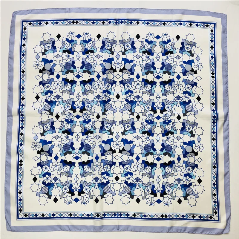 Pure Silk Twill 19mm Square Big Scarf Shawl Wrap Kerchief 34.5" WJ206