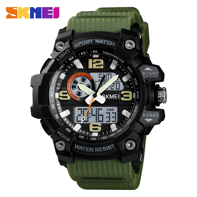 

SKMEI Outdoor Sports Watch Men Women Fashion Dual Display Digital Wristwatch Chrono 3 Time Ladies Waterproof Watches Gift Reloj