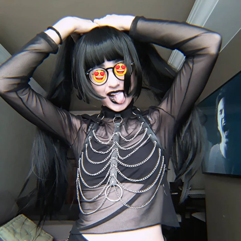 100 см Kakegurui Yumeko Jabami, парики для косплея, черные прямые термостойкие синтетические волосы Perucas Косплей парик