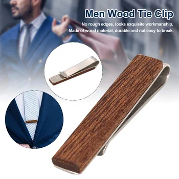 

Daily Multifunction Business Apparel Accessories Men Wood Tie Clip Fashion Jewellery Durable Dating Party Compact Birthday Gift