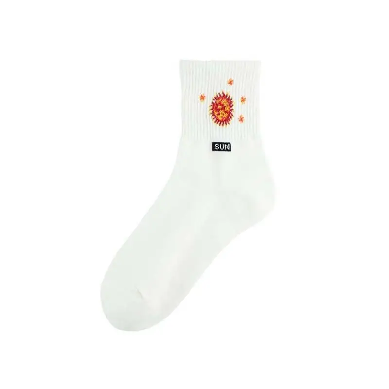 New Cotton Socks Moon Sun Planet Explosions Casual Socks South Korean Harajuku Creative Astronaut Cotton Cute Socks